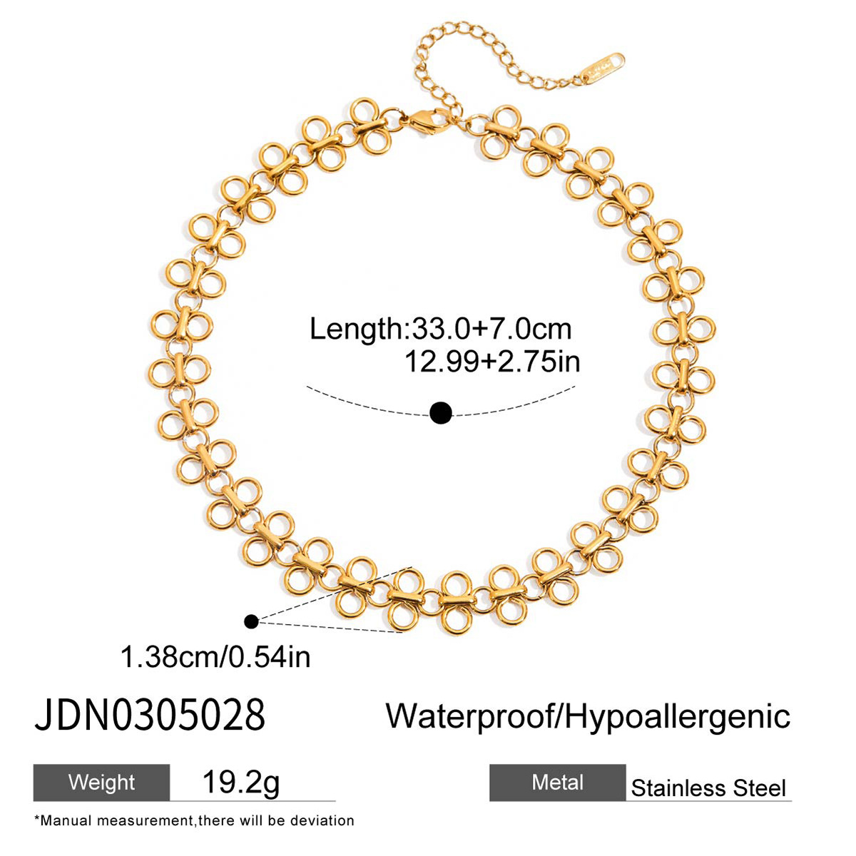 Wanxing Cross-border oro 18 quilates cuello hueco de trébol de cuatro hojas retro francés collar simple de alta gama joyería