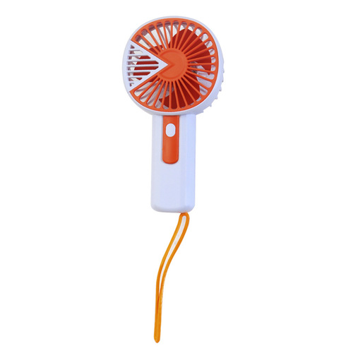 Creative new printed LOGO triangular patchwork lanyard fan, thickened protective net travel portable handheld fan