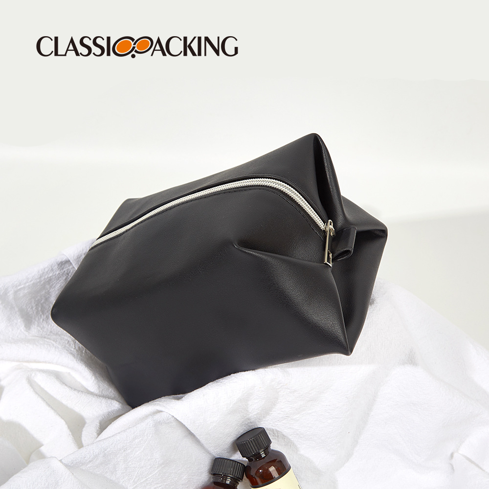 Japonés y coreano simple bolsa de cosméticos nuevo portátil viaje cuidado de la piel bolsa de almacenamiento de gran capacidad pu bolsa de lavado con logotipo