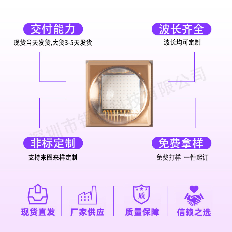 ����UV����6868͹ͷ365nm370nm����30W�̻���ӡˢӫ����led����