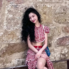 复古法式格子撞色减龄泡泡袖翻领上衣甜辣风蝴蝶结系带露脐短衬衫