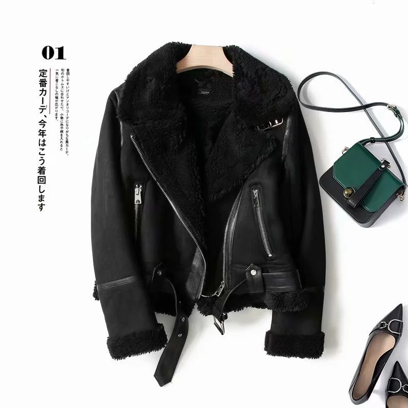 Winter Double-Sided Velvet Windproof Jacket, European Style, Thicker Insulation