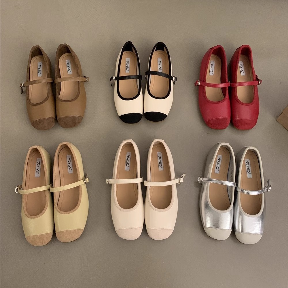 Xiaoxiang viento plateado nuevo estilo chino zapatos retrógrados franceses zapatos de ballet zapatos de primavera y verano zapatos de mujer