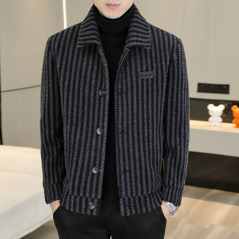 Осенние и зимние новые мужские короткие осенние и зимние корейские повседневные мужские шерстяные пальто толстые пиджаки