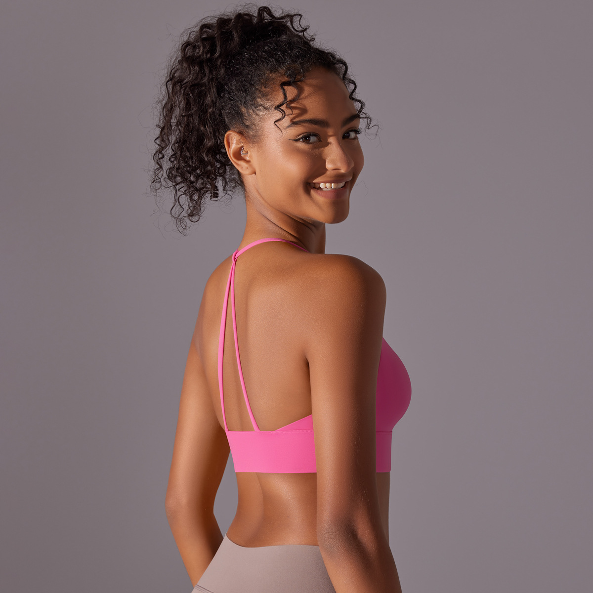 140g Weight Sleeveless Sleeve Length Nylon Fabric Type Short Top Length Halter Crisscross Tank Tops Type Fitness, Yoga, Sports Occasion Halter Neck Neckline Solid Color Pattern Sports Style Sports Solid Color Nylon Halter Neck Active Tops Halter Crisscross Tank 26