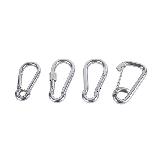 304 stainless steel spring buckle insurance spring buckle carabiner standard spring buckle hoist buckle hook rigging safety buckle