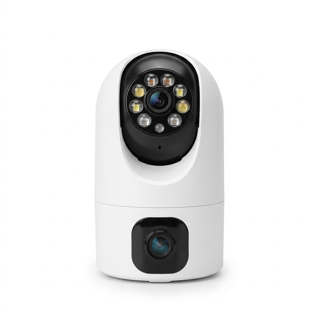 Cámara WIFI binocular en stock Telefono móvil de monitoreo remoto 360 ° gran angular cámara de visión nocturna a doble luz a color image 10