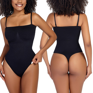 Detachable shoulder strap one-piece underwear European and American bra high elastic fabric three-dimensional chest fit body shape shaping abdomen