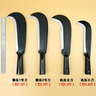 Hand-Forged Vintage Household Cleaver Curved Knife Thickened Hook Knife Chopping Knife Outdoor Agricultural Manganese Steel Bamboo Knife