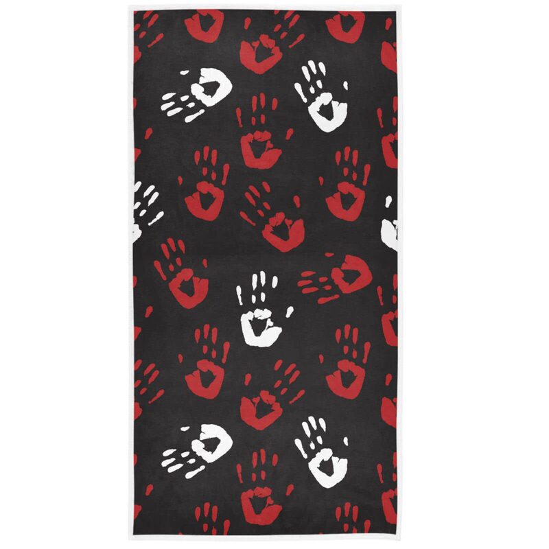 Cross-border Halloween Red Blood Hand Horror Beach Towel Adult Seaside Bath Towel Sports Fitness Towel Factory Outlet Cross-border Halloween Red Blood Hand Horror Beach Towel Adult Seaside Bath Towel Sports Fitness Towel Factory Outlet