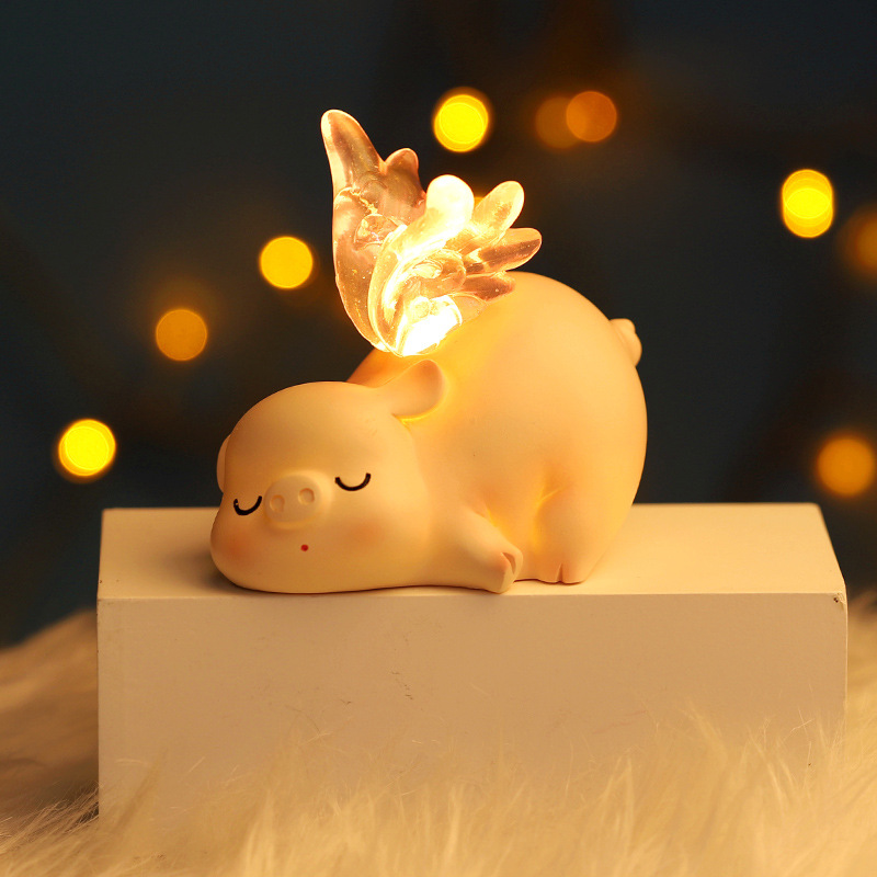 Cartoon Cute Animal Small Lamp Blind Box Bedside Table Desktop Decoration Ornaments