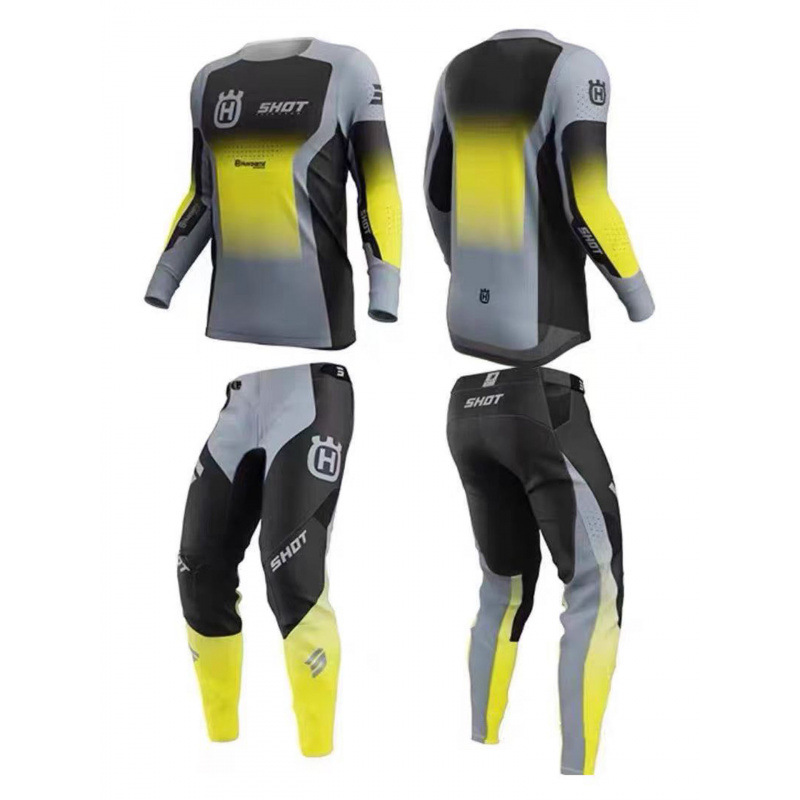 Husqvarna Downhill Suit Mountain Bike Cycling Suit Men's and Women's Suit Moisture-Wicking Off-Road Motorcycle Racing Suit Street Bike