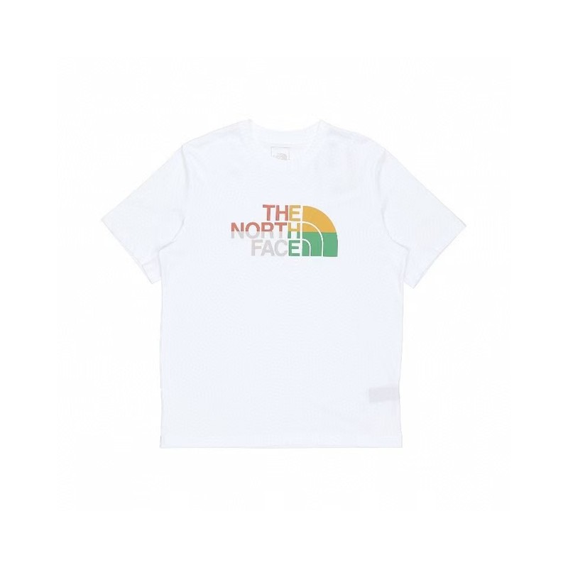 NTノースフェイスの純綿Tシャツの正しいバージョン、男性と女性用、カップル向けの同じスタイル、トレンディなプリント、幅広で多用途、カジュアル半袖|undefined