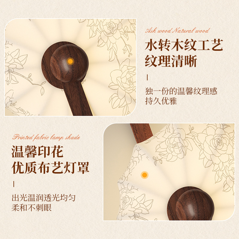 Estilo antiguo, dinastía Song, estética, lámpara de pared con cabecera de cama retro, tela impresa, sala de estar, dormitorio, fondo, lámpara de pared, 2025 nuevo