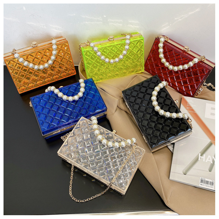 Fashion Transparent Pearl Handle Messenger Bag display picture 16
