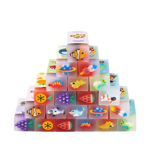 Wholesale Cartoon Jelly-filled Eraser with PVC Creative Fruit-filled Drawing and Painting Eraser for Students