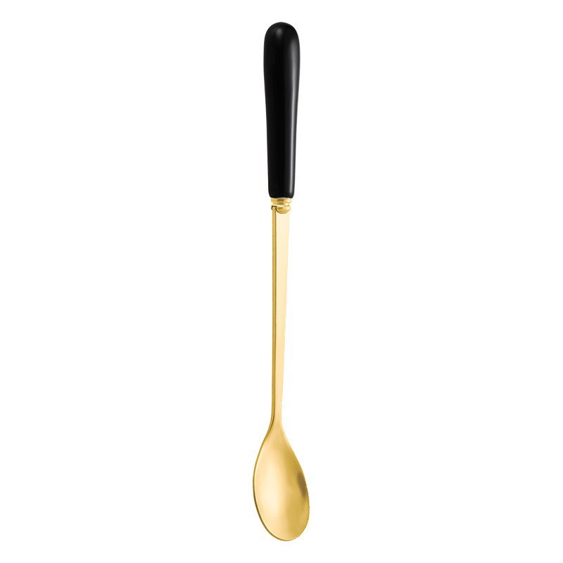 Manufacturer Stainless Steel Tableware Chaozhou Ceramic Cup Matching Small Long Ice Stirring Dessert Coffee Spoon_voghion.com