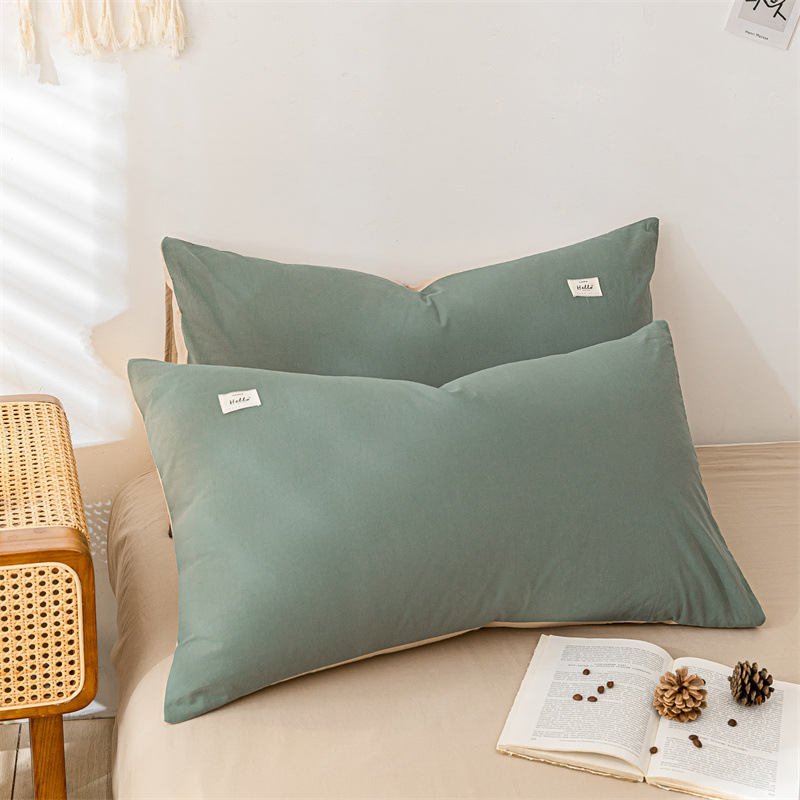 Funda de almohada Par de algodón Funda de núcleo de almohada simple para adultos Funda de almohada para niños Funda de revestimiento de núcleo de almohada Funda de almohada individual Hogar