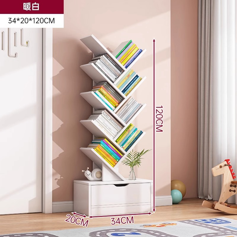 Estante de árbol simple estante de piso dormitorio contra la pared simple pequeño gabinete creativo moderno gabinete estrecho