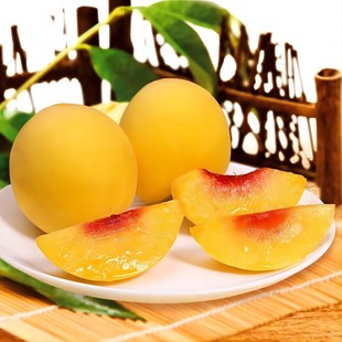 Гайошан Цветок желтый персик свежий фруктовый персик неспокойный бокс -золотой медовый время для беременных для беременных свежие фрукты желтый персик