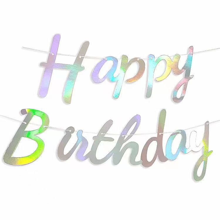 Birthday Letter Banner, Continuous Pull Flag, Hanging Strip, Party Backdrop Decoration, Pull Flag, Happy Decoration, Birthday Party