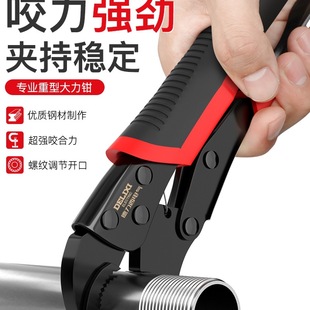 Delixi Electric Powerful Pliers Wrench Multifunctional Pressure Pliers Clamp Pipe Pliers Hardware Tools Eight Poles