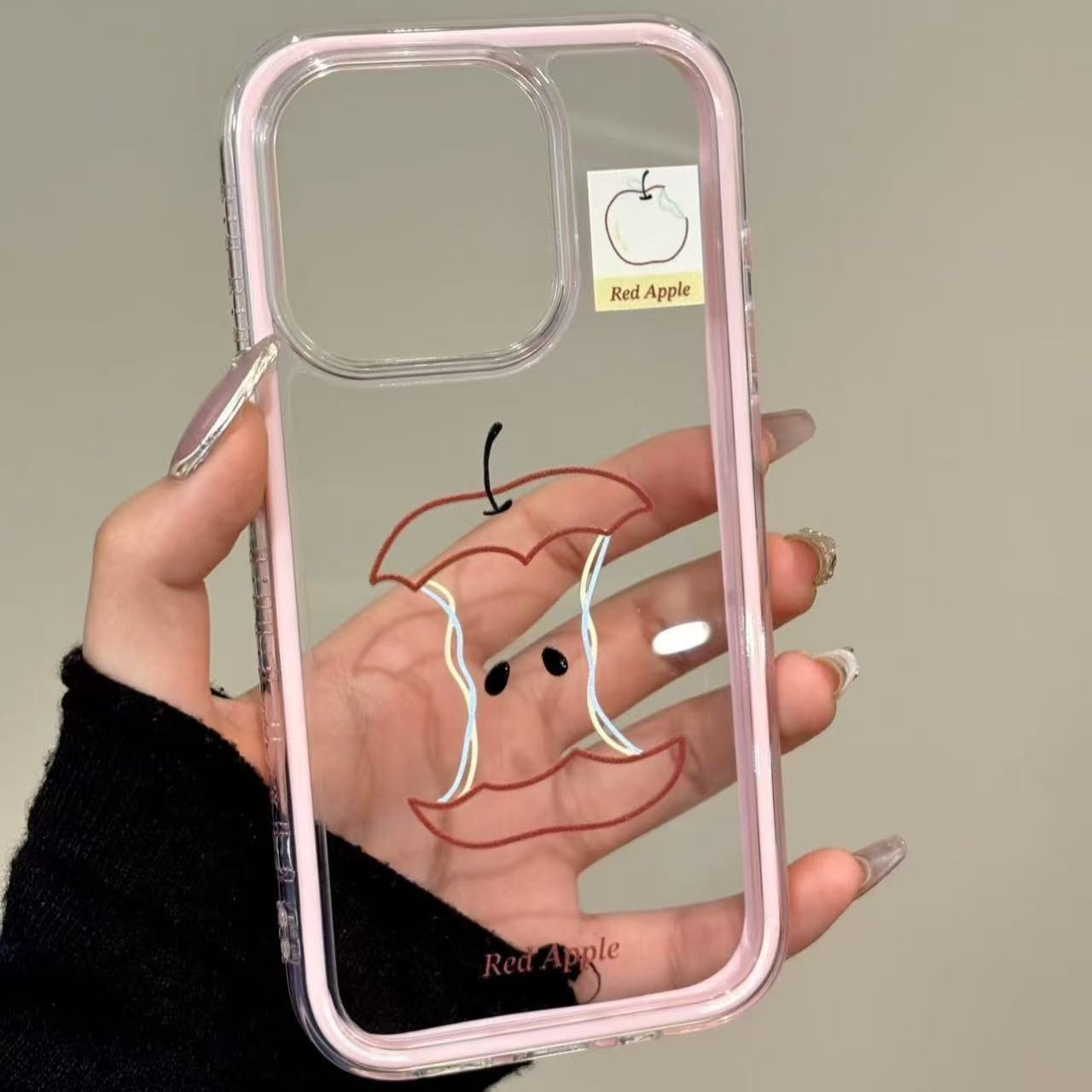 Línea simple núcleo de Apple adecuado para Apple 16pm funda para teléfono móvil 14ProMax transparente iphone15ProMax hembra