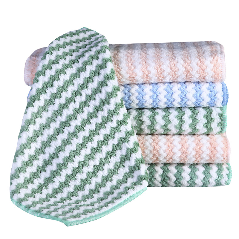 Double-sided lock edge cleaning cloth is not easy to get oily, and thickened cationic pineapple dish washing cloth is sold directly by the manufacturer