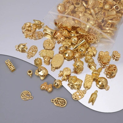 accessories string fish mixed bag, Zərgərlik ara hissələri - gold-plated-mixed