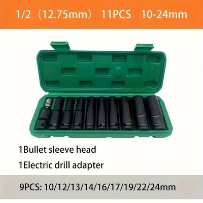 and Mechanical Work, 8-32mm, Mühərrik tənzimləmə alətləri - electric-socket-set-11-pieces-10-24mm