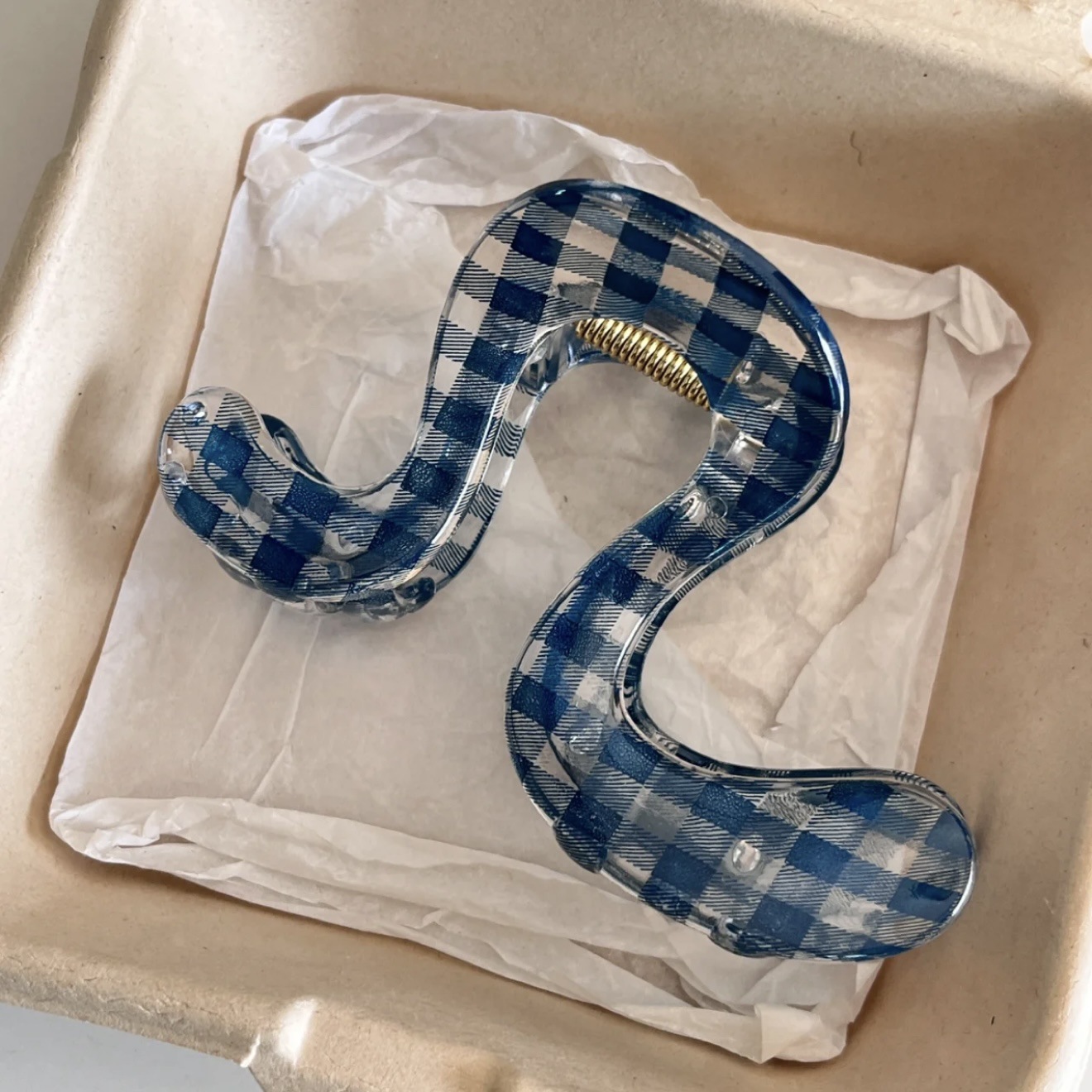 Blue plaid pattern