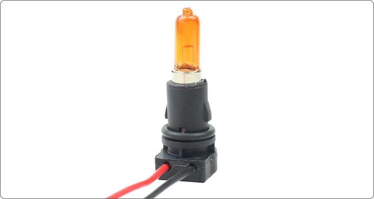 H21w car turn signal socket 120 ° Bay9s socket with bent pins and copper core wire
