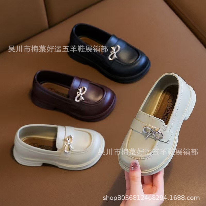 New children's soft-soled casual shoes for school performances, British-style fashion closed-toe sandals, boys' and girls' loafers wholesale