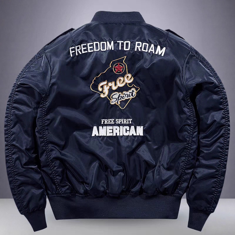 Chaqueta de vuelo de marca de moda masculina retro bordado chaqueta de béisbol pareja primavera y otoño abrigo casual suelto