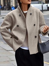 G 48193 Double Breasted Wool Coat Ů���Ӵ��� �羳�W��