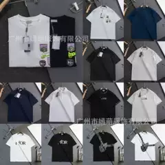 Authentic High Quality DO Monogram Letter Print Series Casual Loose Round Neck Short Sleeve T-Shirt for Men and Women