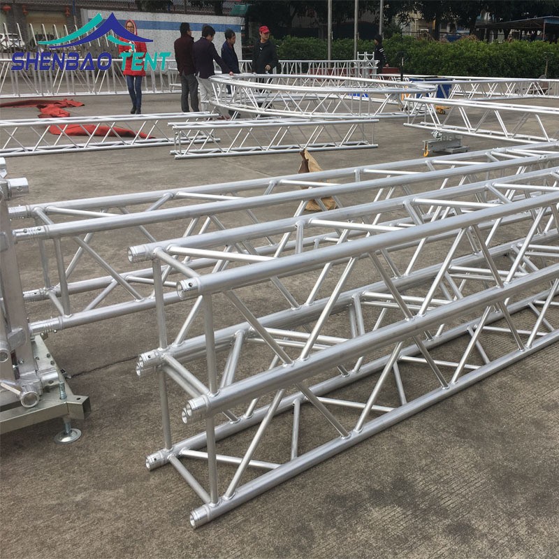 四面斜管快装铝合金舞台灯光架 户外演出广告活动truss架