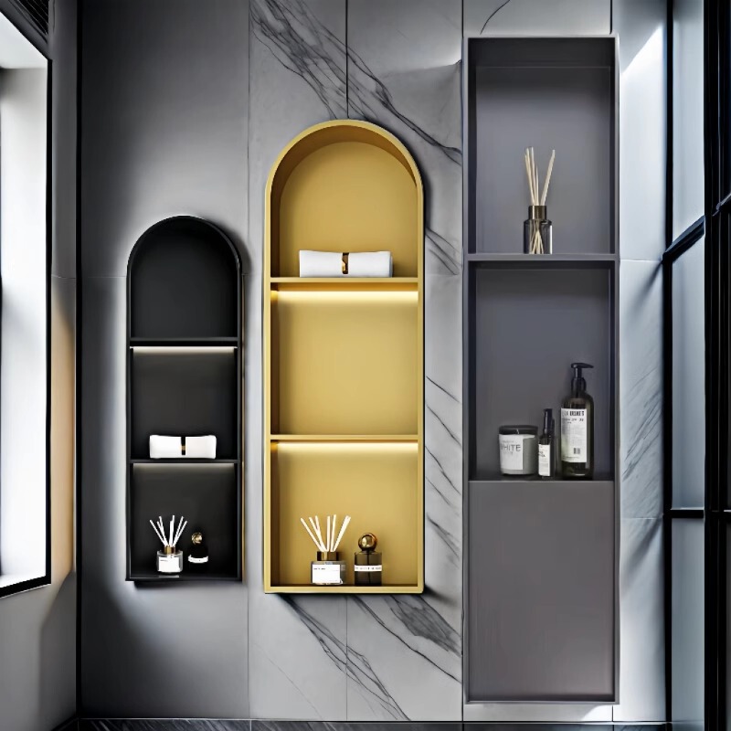Customized Arc Arched Niche Stainless Steel Embedded Niche Living Room Bathroom Bathroom Niche Shelf Tv Customized Arc Arched Niche Stainless Steel Embedded Niche Living Room Bathroom Bathroom Niche Shelf Tv
