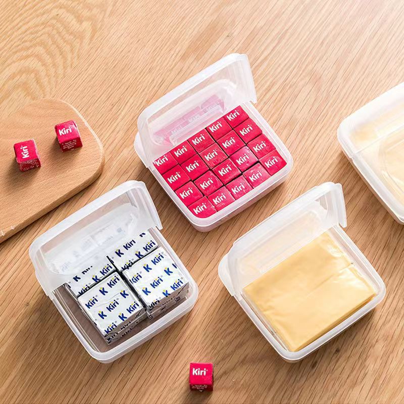 Caja de almacenamiento del refrigerador, caja de conservación fresca, caja de distribución de frutas en cubitos, caja de queso de comercio exterior, caja de distribución, caja de salsa con tapa cuadrada