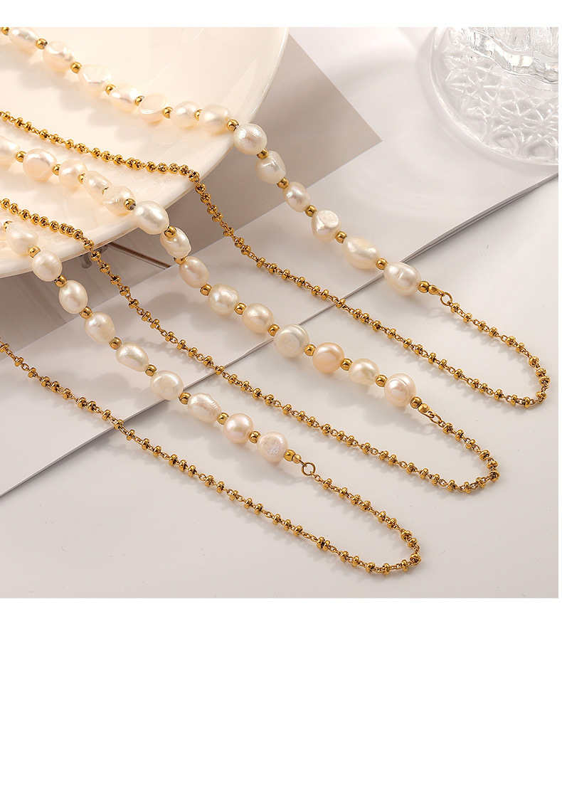 Women's Gender PVD Coated Real Gold Plated Geometric Titanium Steel Waterproof Non Tarnish Titanium Steel Pendant Necklace
