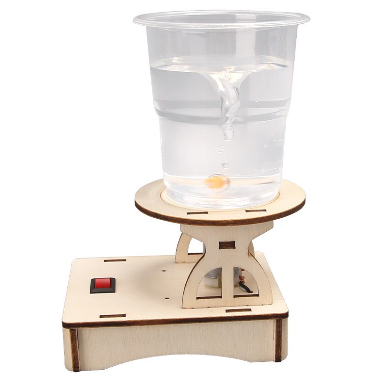 Tornado de agua eléctrico hecho a mano bricolaje escuela primaria tecnología pequeña producción vórtice eléctrico experimento científico infantil material didáctico
