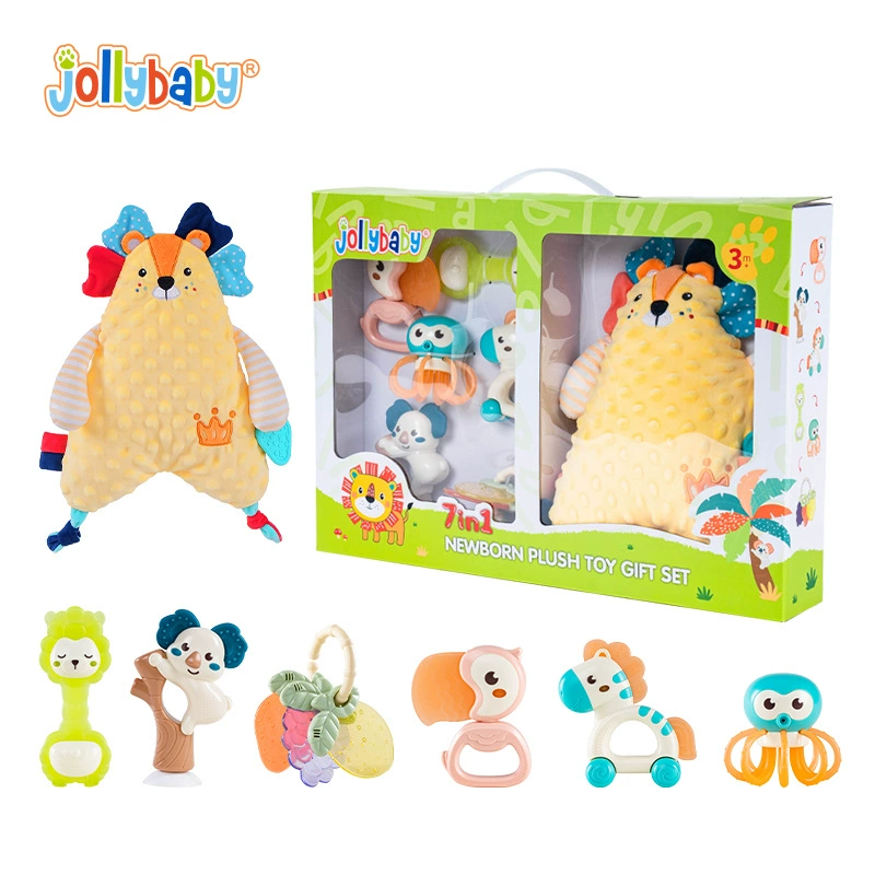 Праздничная подарочная коробка Jollybaby для новорожденного, детская прорезыватель, мешок-бин, набор, игрушка