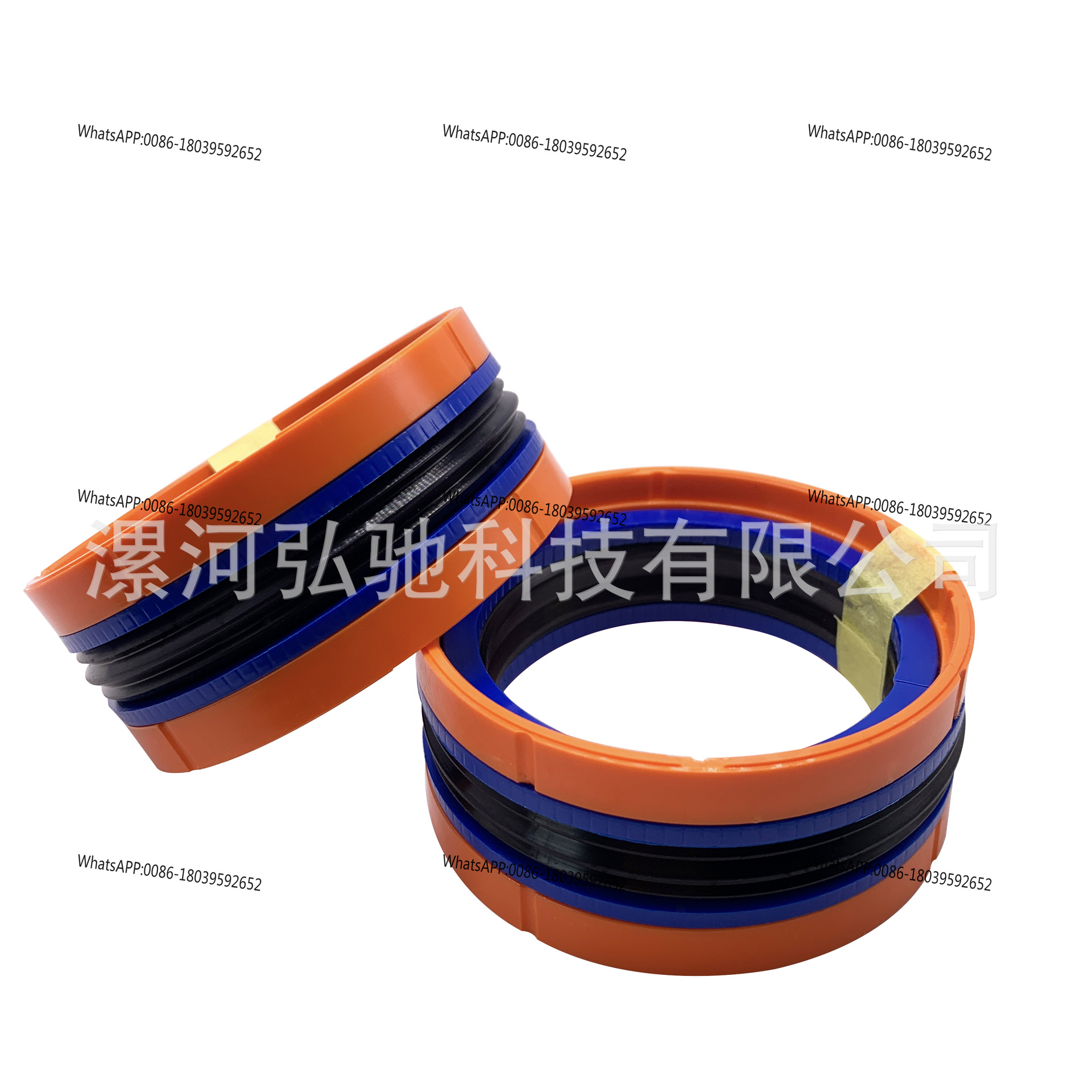 厂家供应橘色五组合活塞封 KDAS 80*60*35.1汽车尾板油缸密封圈