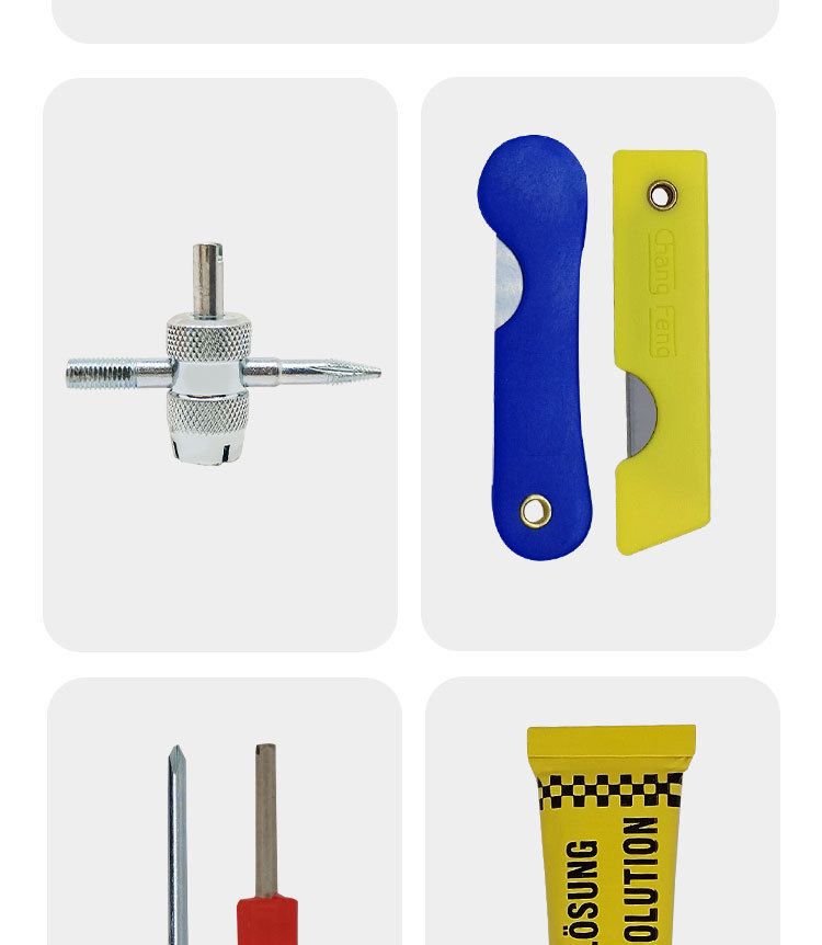 Car Tire Repair Tool Set, Vacuum Tire Emergency Quick Tire Repair Tool Kit for Motorcycles and Electric Vehicles