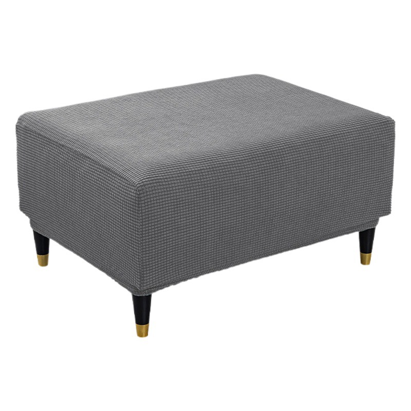 Funda de reposapiés de jacquard gruesa para uso doméstico, funda de taburete completamente envuelta, funda de reposapiés de sofá elástica y gruesa, adecuada para todas las estaciones, resistente a los arañazos para gatos.