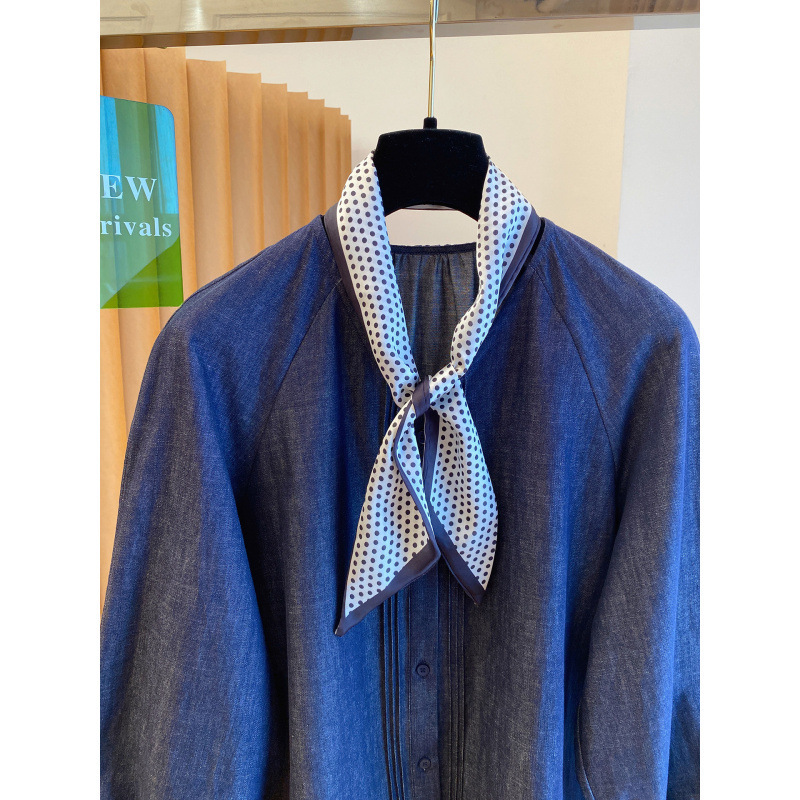 High-End Shirt-Style Silk Scarf Short Jacket for Women, 2026 Early Spring New Loose Casual Round-Neck Jacket Top High-End Shirt-Style Silk Scarf Short Jacket for Women, 2026 Early Spring New Loose Casual Round-Neck Jacket Top