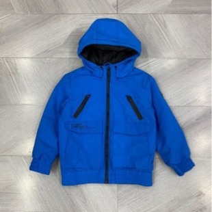 Foreign Trade Original Order 23 Autumn and Winter New Style Thin Cotton Weatherproof Hooded Jacket for Boys and Girls, 12 Pieces in Total