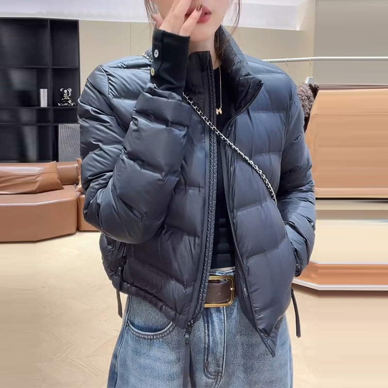 棉服女2025冬季新款修身显瘦遮肉保暖立领外套韩版短款轻薄棉衣