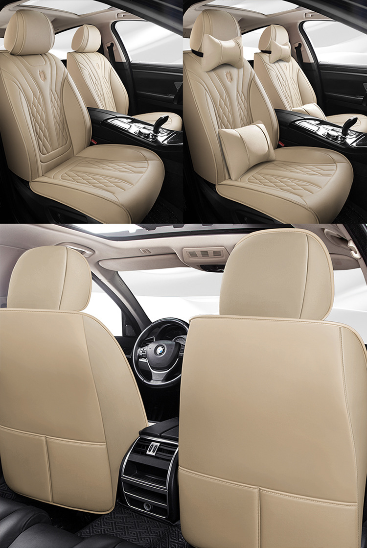 2026 New Model Full Leather Breathable Business-Style Universal Four-Season Full-Cover Car Seat Cushion Cover