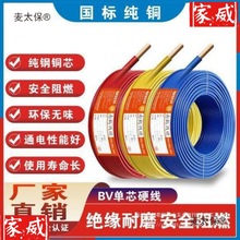 電線2.5平方包郵純銅芯國標電線BV阻燃4/6/10銅線單芯1.5家麥太保